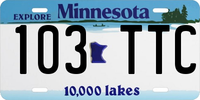 MN license plate 103TTC