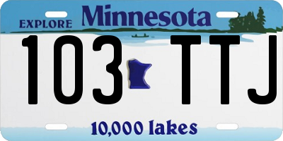 MN license plate 103TTJ