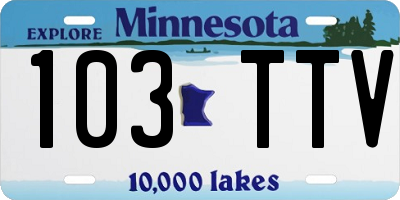 MN license plate 103TTV