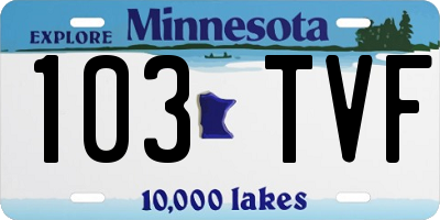 MN license plate 103TVF