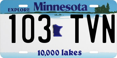 MN license plate 103TVN