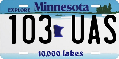 MN license plate 103UAS