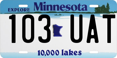 MN license plate 103UAT