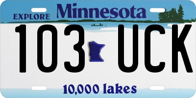MN license plate 103UCK