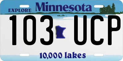 MN license plate 103UCP