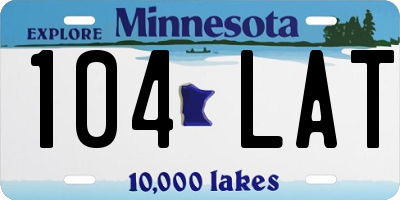 MN license plate 104LAT