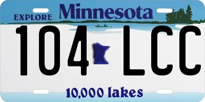 MN license plate 104LCC