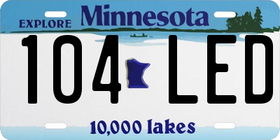 MN license plate 104LED