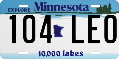 MN license plate 104LEO