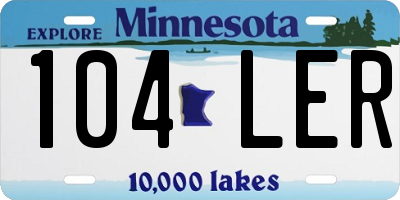 MN license plate 104LER