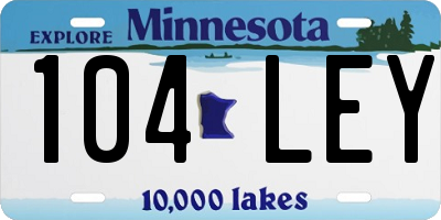 MN license plate 104LEY