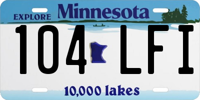 MN license plate 104LFI