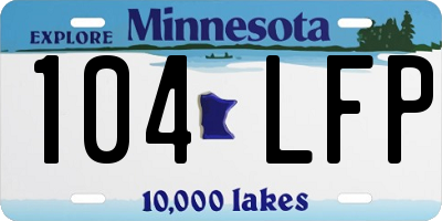 MN license plate 104LFP