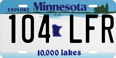 MN license plate 104LFR