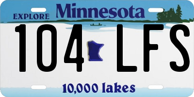 MN license plate 104LFS