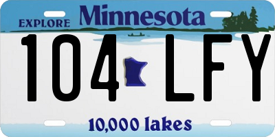 MN license plate 104LFY