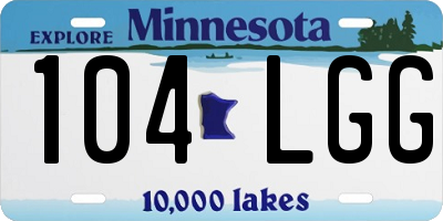 MN license plate 104LGG