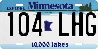 MN license plate 104LHG