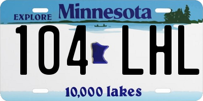 MN license plate 104LHL