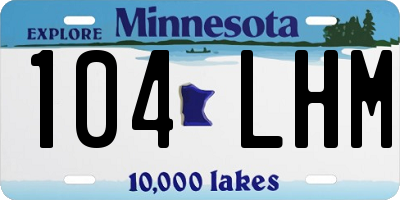 MN license plate 104LHM