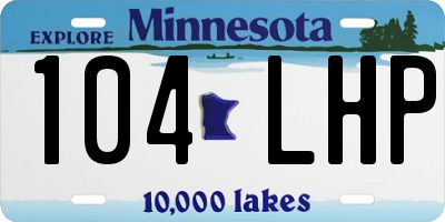 MN license plate 104LHP