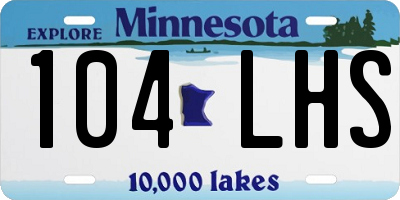 MN license plate 104LHS