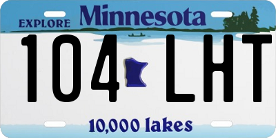 MN license plate 104LHT