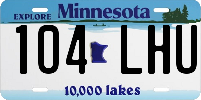 MN license plate 104LHU