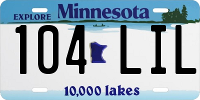 MN license plate 104LIL