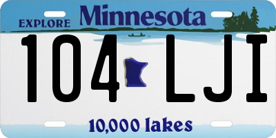 MN license plate 104LJI