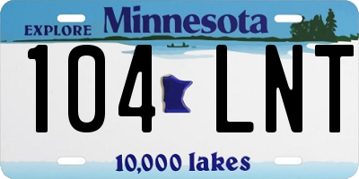 MN license plate 104LNT