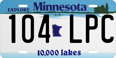 MN license plate 104LPC