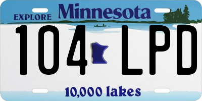 MN license plate 104LPD