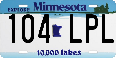 MN license plate 104LPL
