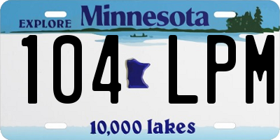 MN license plate 104LPM
