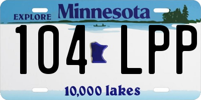 MN license plate 104LPP
