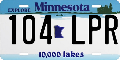 MN license plate 104LPR