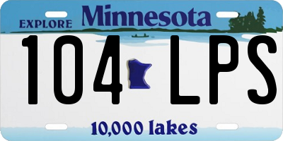 MN license plate 104LPS