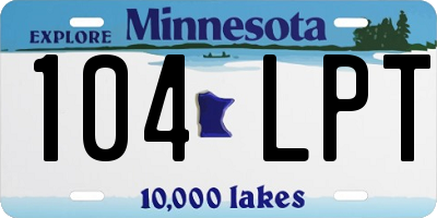 MN license plate 104LPT