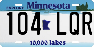 MN license plate 104LQR
