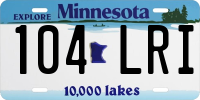 MN license plate 104LRI