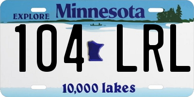 MN license plate 104LRL