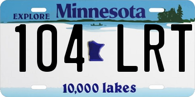 MN license plate 104LRT