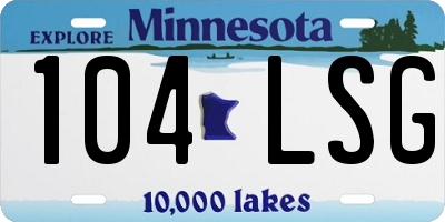 MN license plate 104LSG