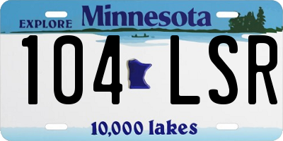 MN license plate 104LSR