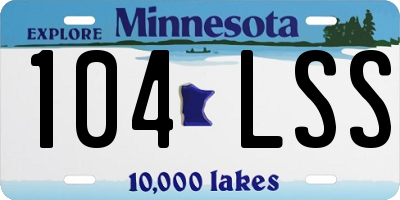 MN license plate 104LSS