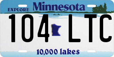 MN license plate 104LTC