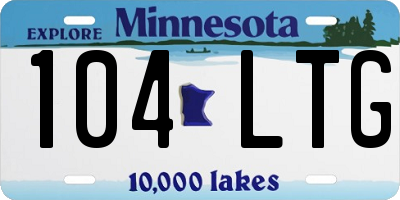 MN license plate 104LTG