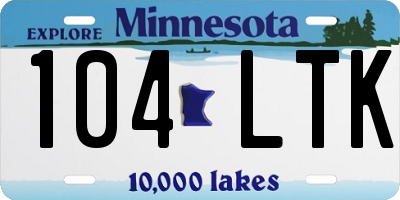 MN license plate 104LTK