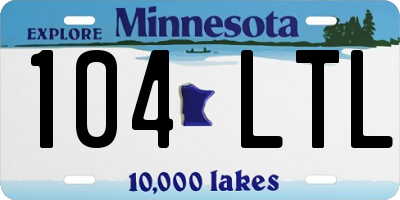 MN license plate 104LTL